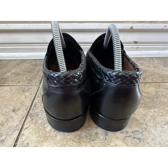 Allen Edmonds Maxfield Tassel Loafers Mens 9 EEE Black Leather Moc Toe Braided main image 4